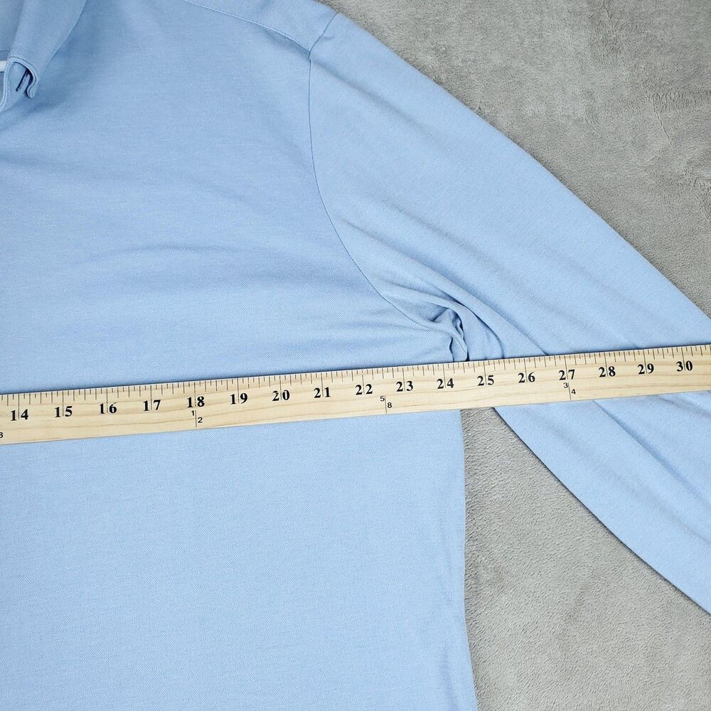 Mizzen+Main Rockefeller Shirt Mens 2XL Blue Knit Button Down Dress Trim Fit - Picture 10 of 13